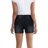 imageHybrid ampamp Company Womens Super Comfy Stretch Destructed Denim Bermuda Shorts CapriShortsdestructedindigo