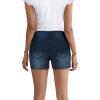 imageHybrid ampamp Company Womens Super Comfy Stretch Destructed Denim Bermuda Shorts CapriShortsdestructedtintbl
