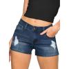 imageHybrid ampamp Company Womens Ripped Stretchy Jeans Shorts Casual Denim ShortsRippeddarkwash
