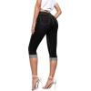 imageHybrid ampamp Company Womens Stretchy Slim Fit Denim Capri JeansBlack