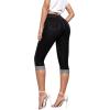imageHybrid ampamp Company Womens Stretchy Slim Fit Denim Capri JeansBlack2