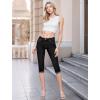 imageHybrid ampamp Company Womens Stretchy Slim Fit Denim Capri JeansBlack2