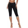 imageHybrid ampamp Company Womens Stretchy Slim Fit Denim Capri JeansBlack2