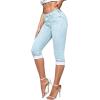 imageHybrid ampamp Company Womens Stretchy Slim Fit Denim Capri JeansBleach