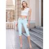 imageHybrid ampamp Company Womens Stretchy Slim Fit Denim Capri JeansBleach