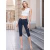 imageHybrid ampamp Company Womens Stretchy Slim Fit Denim Capri JeansBlue Black