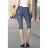 imageHybrid ampamp Company Womens Stretchy Slim Fit Denim Capri JeansBlueWhite
