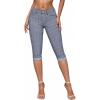 imageHybrid ampamp Company Womens Stretchy Slim Fit Denim Capri JeansBlueWhite