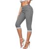 imageHybrid ampamp Company Womens Stretchy Slim Fit Denim Capri JeansGrey