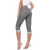 imageHybrid ampamp Company Womens Stretchy Slim Fit Denim Capri JeansGrey