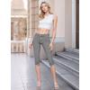 imageHybrid ampamp Company Womens Stretchy Slim Fit Denim Capri JeansGrey