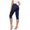 imageHybrid ampamp Company Womens Stretchy Slim Fit Denim Capri JeansIndigo