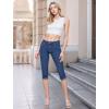 imageHybrid ampamp Company Womens Stretchy Slim Fit Denim Capri JeansMedium Blu