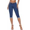 imageHybrid ampamp Company Womens Stretchy Slim Fit Denim Capri JeansMedium Blu
