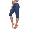 imageHybrid ampamp Company Womens Stretchy Slim Fit Denim Capri JeansMedium Blu