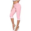 imageHybrid ampamp Company Womens Stretchy Slim Fit Denim Capri JeansQ19407blush