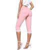 imageHybrid ampamp Company Womens Stretchy Slim Fit Denim Capri JeansQ19407blush