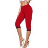 imageHybrid ampamp Company Womens Stretchy Slim Fit Denim Capri JeansQ19407red