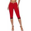 imageHybrid ampamp Company Womens Stretchy Slim Fit Denim Capri JeansQ19407red