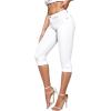 imageHybrid ampamp Company Womens Stretchy Slim Fit Denim Capri JeansWhite