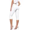 imageHybrid ampamp Company Womens Stretchy Slim Fit Denim Capri JeansWhite