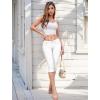 imageHybrid ampamp Company Womens Stretchy Slim Fit Denim Capri JeansWhite