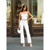 imageHybrid ampamp Company Womens Super Comfy Millennium Wide Leg PantsWhite