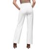 imageHybrid ampamp Company Womens Super Comfy Millennium Wide Leg PantsWhite