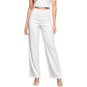 imageHybrid ampamp Company Womens Super Comfy Millennium Wide Leg PantsWhite