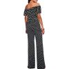 imageHybrid ampamp Company Women Casual Off Shoulder High Waist Pants Romper Wide Leg Jumpsuit10119blackIvor