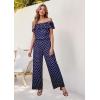 imageHybrid ampamp Company Women Casual Off Shoulder High Waist Pants Romper Wide Leg Jumpsuit10119navyivory