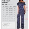 imageHybrid ampamp Company Women Casual Off Shoulder High Waist Pants Romper Wide Leg Jumpsuit10119navyivory