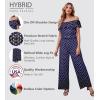 imageHybrid ampamp Company Women Casual Off Shoulder High Waist Pants Romper Wide Leg Jumpsuit10119navyivory