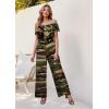 imageHybrid ampamp Company Women Casual Off Shoulder High Waist Pants Romper Wide Leg Jumpsuit10188camouflage