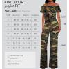 imageHybrid ampamp Company Women Casual Off Shoulder High Waist Pants Romper Wide Leg Jumpsuit10188camouflage