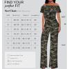 imageHybrid ampamp Company Women Casual Off Shoulder High Waist Pants Romper Wide Leg Jumpsuit10188grey Camou