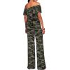 imageHybrid ampamp Company Women Casual Off Shoulder High Waist Pants Romper Wide Leg Jumpsuit10188grey Camou