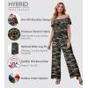 imageHybrid ampamp Company Women Casual Off Shoulder High Waist Pants Romper Wide Leg Jumpsuit10188grey Camou