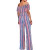 imageHybrid ampamp Company Women Casual Off Shoulder High Waist Pants Romper Wide Leg Jumpsuit11116bluemulti