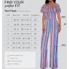 imageHybrid ampamp Company Women Casual Off Shoulder High Waist Pants Romper Wide Leg Jumpsuit11116bluemulti