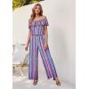 imageHybrid ampamp Company Women Casual Off Shoulder High Waist Pants Romper Wide Leg Jumpsuit11116bluemulti