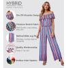 imageHybrid ampamp Company Women Casual Off Shoulder High Waist Pants Romper Wide Leg Jumpsuit11116bluemulti