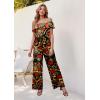 imageHybrid ampamp Company Women Casual Off Shoulder High Waist Pants Romper Wide Leg JumpsuitBc18169blkmul