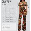 imageHybrid ampamp Company Women Casual Off Shoulder High Waist Pants Romper Wide Leg JumpsuitBc18169blkmul