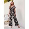 imageHybrid ampamp Company Women Casual Off Shoulder High Waist Pants Romper Wide Leg JumpsuitBlackred11524