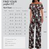 imageHybrid ampamp Company Women Casual Off Shoulder High Waist Pants Romper Wide Leg JumpsuitBlackred11524