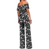 imageHybrid ampamp Company Women Casual Off Shoulder High Waist Pants Romper Wide Leg JumpsuitBlackwhite11525