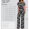 imageHybrid ampamp Company Women Casual Off Shoulder High Waist Pants Romper Wide Leg JumpsuitBlackwhite11525