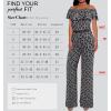 imageHybrid ampamp Company Women Casual Off Shoulder High Waist Pants Romper Wide Leg JumpsuitBlackwhite11526