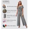 imageHybrid ampamp Company Women Casual Off Shoulder High Waist Pants Romper Wide Leg JumpsuitG191089blackmulti